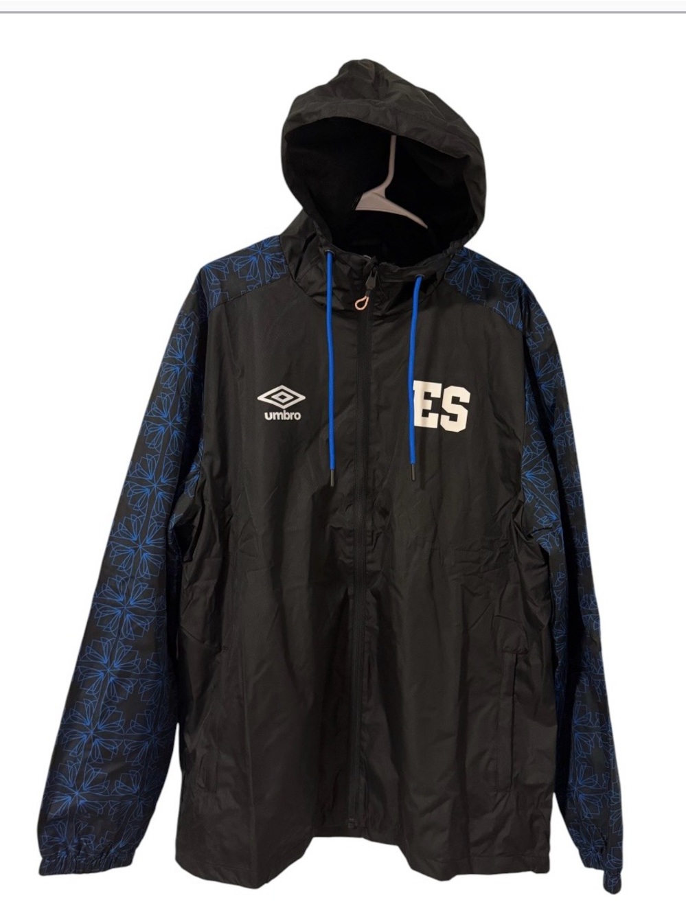 Umbro El Salvador ES Soccer National Team Rain Jacket Windbreaker Black XL NWT